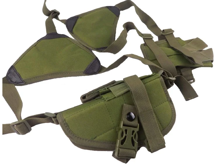 Универсальный наплечный прочный нейлоновый военный тактический наплечный пистолет кобура Регулируемая вертикальная для наружного охотничьего HT31-0020 - Цвет: Green