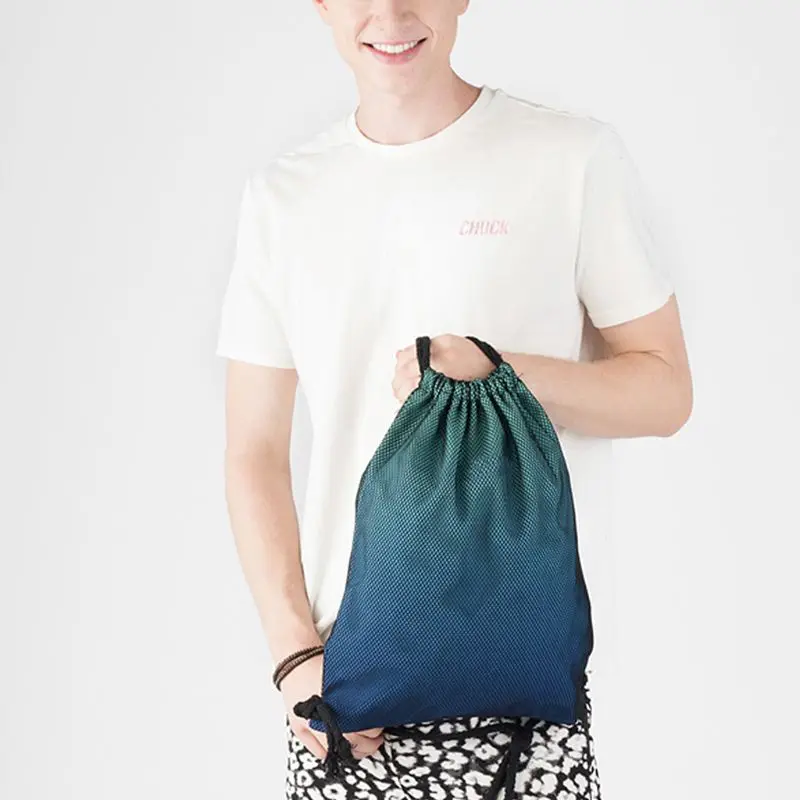 2019 New Gradient Drawstring Bag Ombre School Swimming Travel Cinch Sack Sports Backpack 2019 New Gradient Drawstring Bag Ombre School Swimming Travel Cinch Sack Sports Backpack