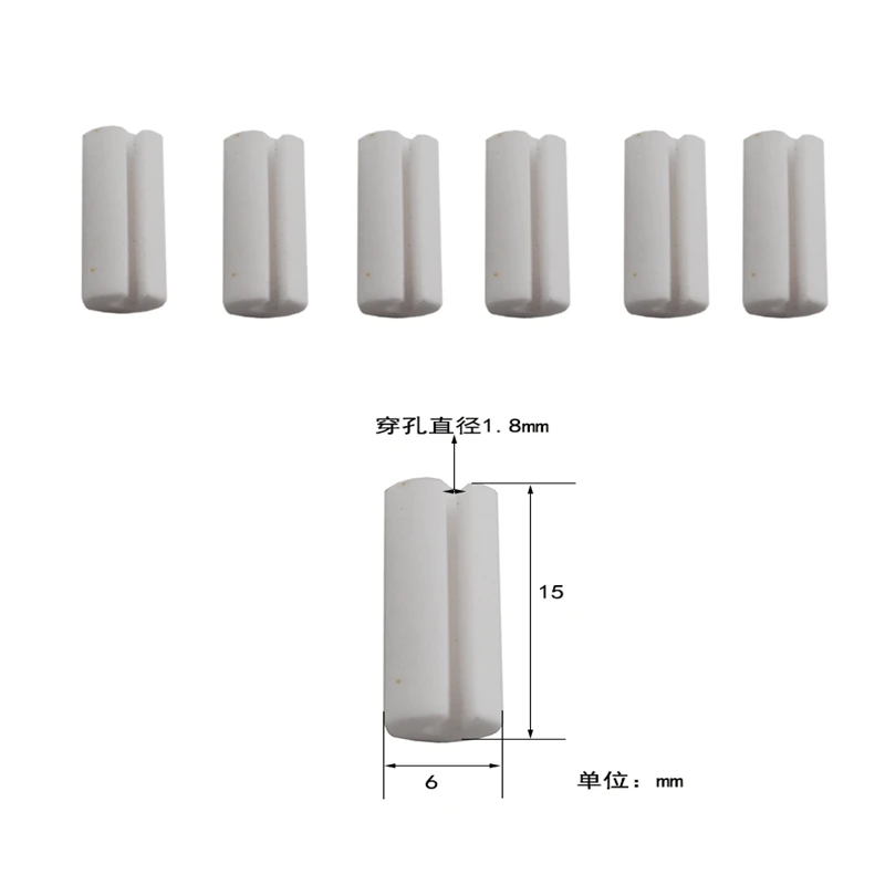 

High temperature resistant Ceramic thread side column ID1.8*OD6*H15/ insulating porcelain bushing