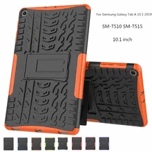 Ударопрочный сверхпрочный силиконовый чехол силиконовый+ жесткий чехол защитный чехол для samsung Tab A 10,1 T510 T515+ ручка