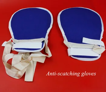 

Medical use anti-scatching gloves anti-infection nursing wrist restraint autohesion gloves 2pairs/pack