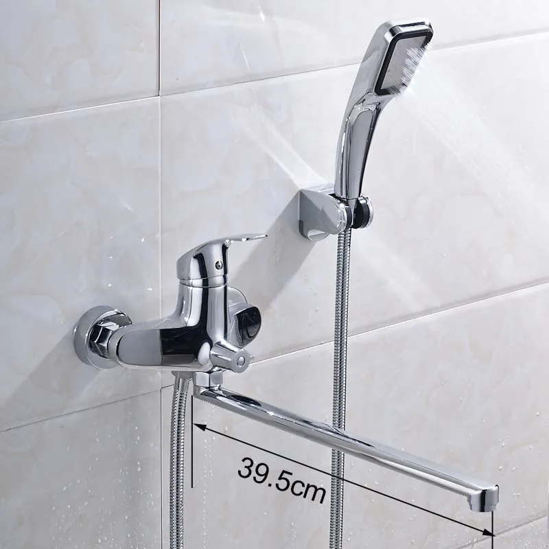 Rozin Robinet de baignoire classique avec douchette et robinetterie de salle de bain Noir