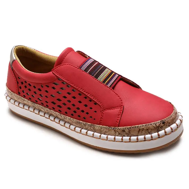 Women Slip-on Mixed Color Loafers Ladies Round Toe Low Top Sneakers Female Platform Casual Shoes Woman Breathable Walking Shoes