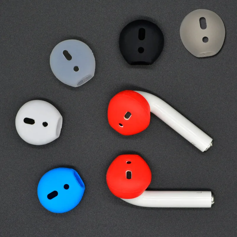 

1 Pair Silicone Earphone Case Earpads for iphoneX 6 6plus 6s 7 8 for Airpod Earbuds Tips Earplugs Earpods Eartips In-Ear Earplug