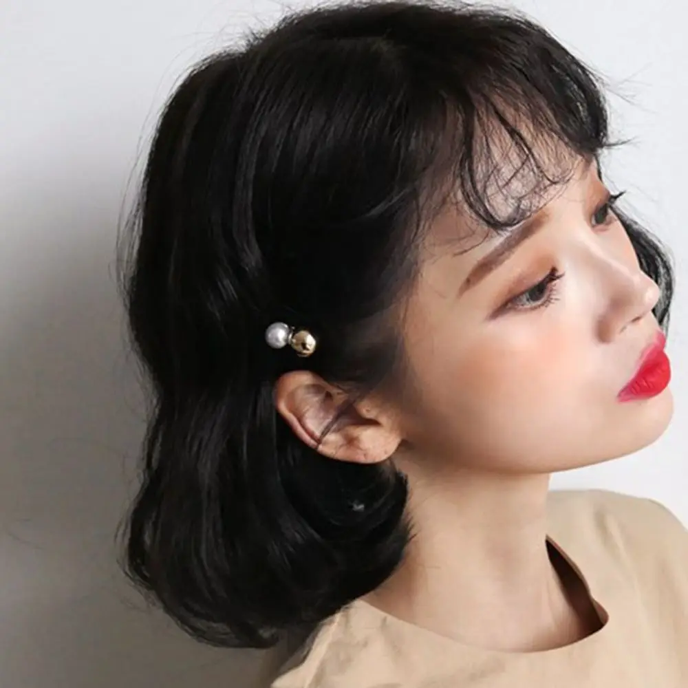 

1PC Vintage Metal Imitiation Pearl Hairpins Women Korea Metal Ball Hair Clips Simple Hair Accessories Barrettes