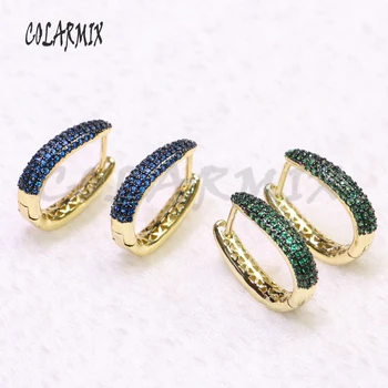 

5 pairs hook stud earrings colors zircon earrings crystal simple style jewelry stud for women jewelry gift mix colors 5343