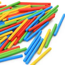 montessori teaching AIDS 100PCS and 4 kinds of color Game Stick, Combining/Matching/Reshaping, kids toys 