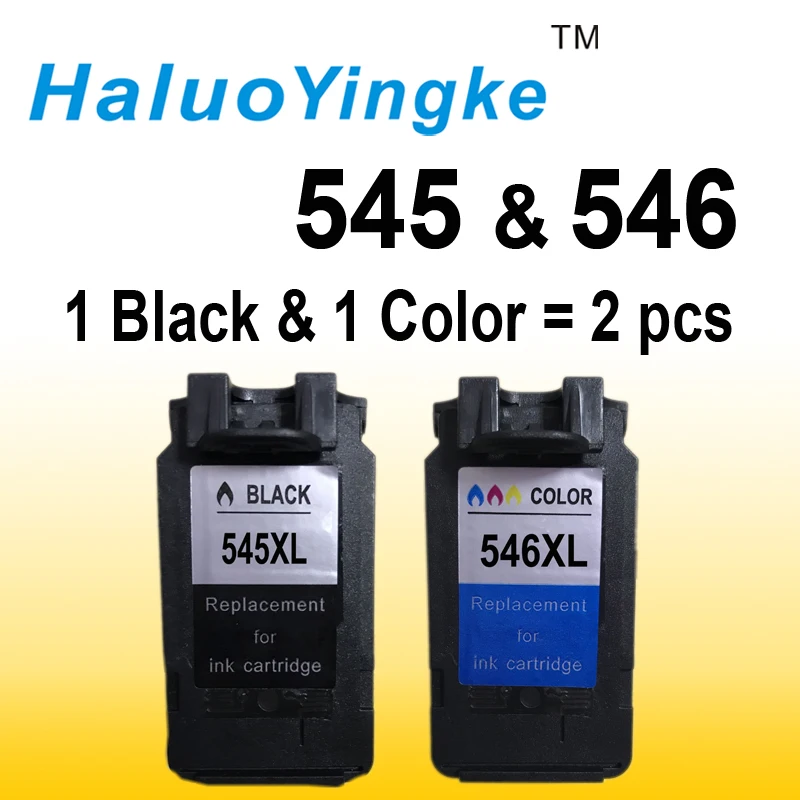 

2Pack PG545 CL546 XL ink cartridges replacement for Canon PG-545 pg 545 CL-546 for Canon IP2850 MX495 MG2950 MG2550 MG2450