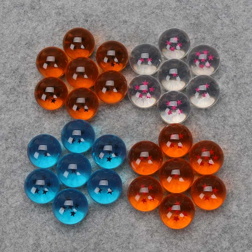 4cm 7pcs/set The Black Star Dragon Balls Blue black pink ...