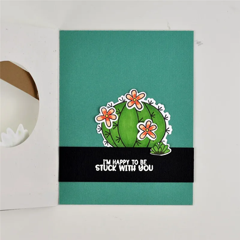 

Cactus Clear Stamps and Die Plant Word Birthday Metal Die Cutting Craft New 2019 Scrapbooking Card Making Embossing