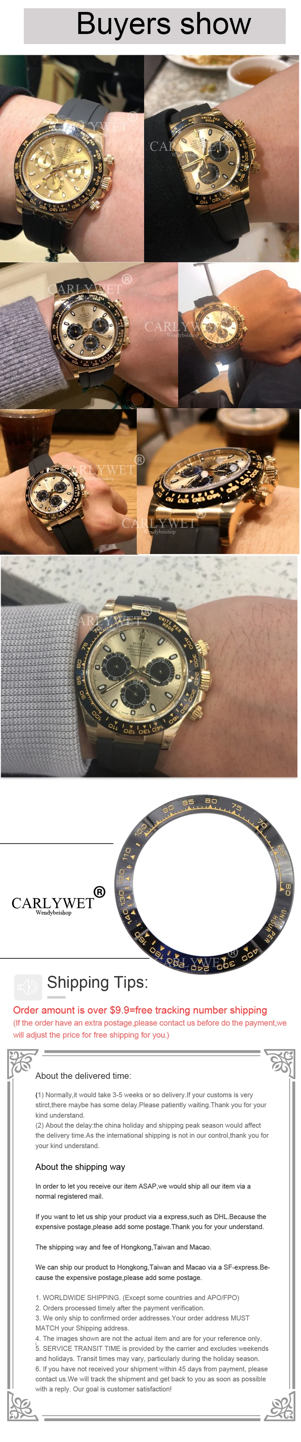 Cheap watch bezel