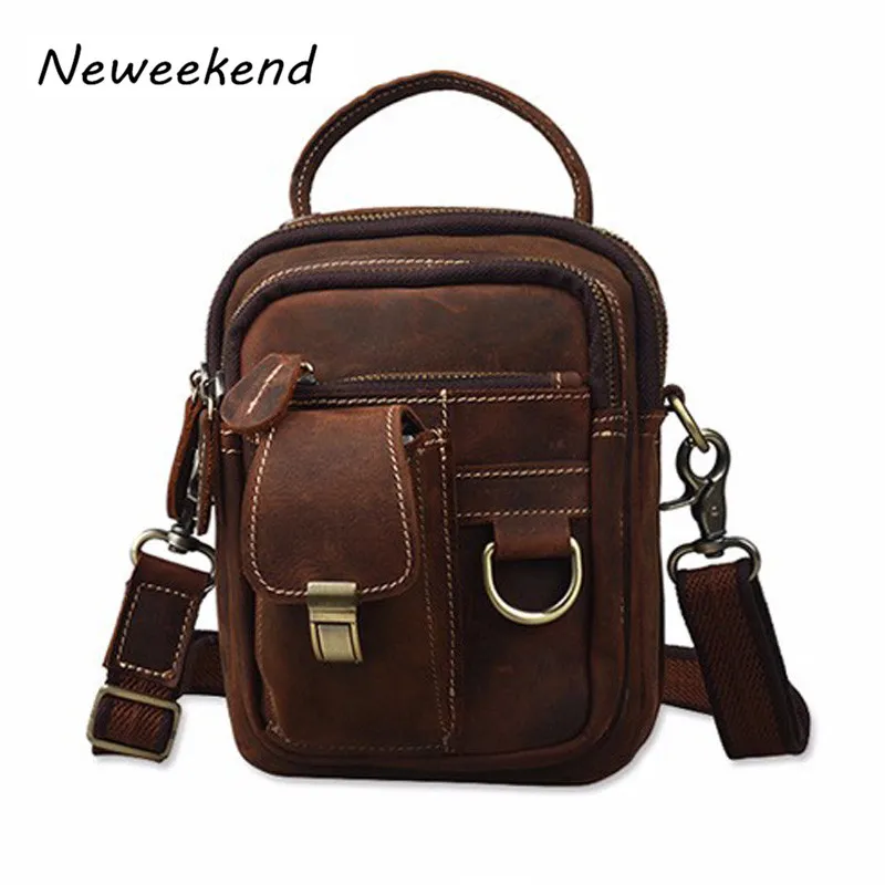 

Genuine Leather Waist Bag Men Fashion Belt Bags Men's Small Bags Male Small Pack Man Casual Crossbody Shoulder Bag YD-30042