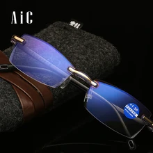 Безрамные Читатели Очки для чтения женщин для мужчин Винтаж очки по назначению объектив Panrents 1,0 1,5 2,0 2,5 3,0 3,5 4,0