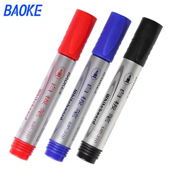 

School Classroom Whiteboard Pen 10Pcs Erasable Blue Black Red Ink Marker Pen Children Drawing Pen Office School Supplies MP310