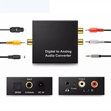 3,5 мм разъем для 2RCA Toslink коаксиальный Оптический цифровой волоконно-аналоговый аудио AUX L/R конвертер SPDIF цифровой аудио декодер усилитель