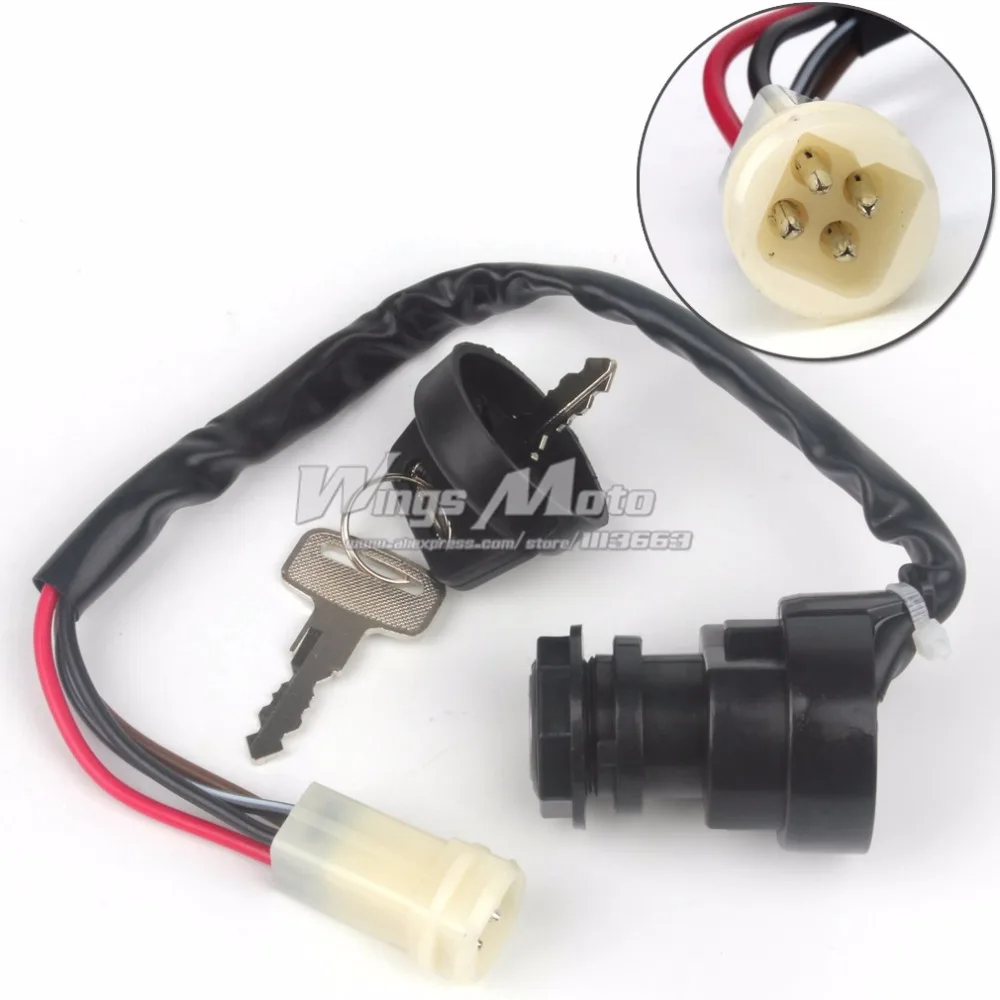 Ignition Key Switch for Yamaha Wolverine 350 Big Bear Warrior 350