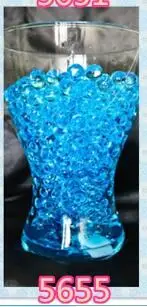 5 bags(500pcs)Crystal Soil Hydrogel Gel Polymer Water Beads Flower/Wedding/Decoration Maison Growing Water Balls Big Home Decor - Цвет: blue