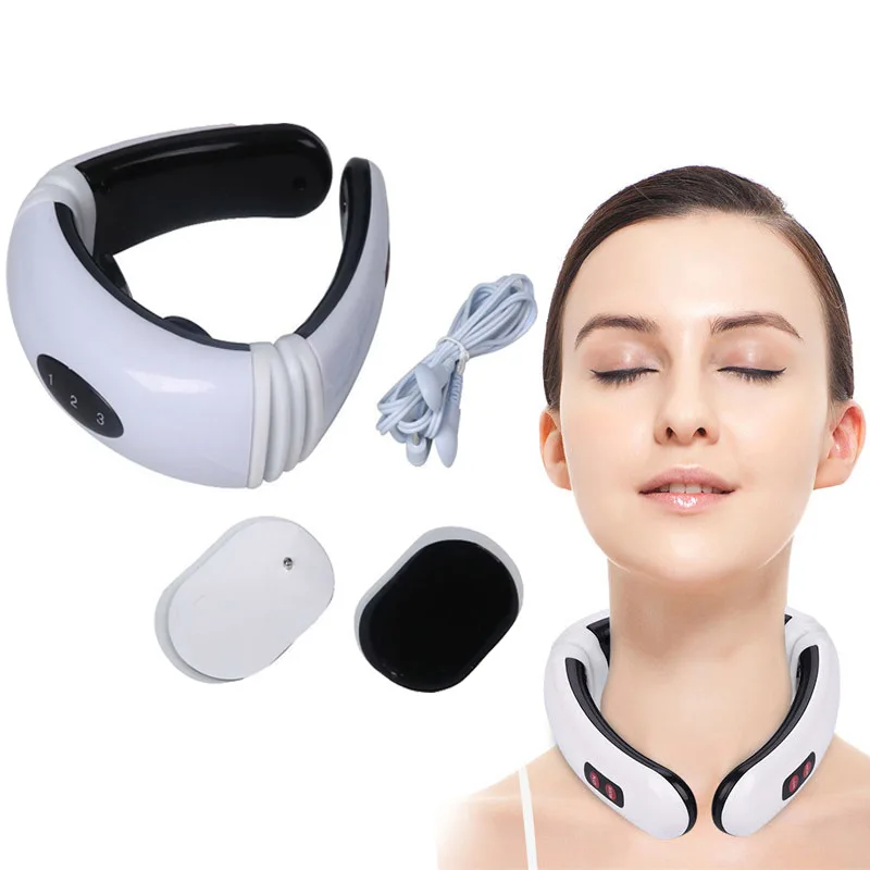 Electric Neck massager neck pain Cervical Vertebra cellulite Treatment  massage.Acupuncture Pad magnetic therapy massage tools