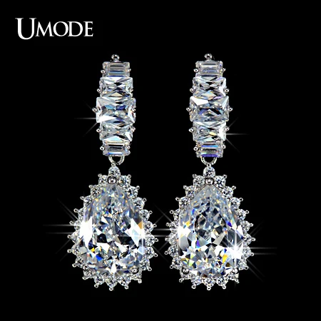

UMODE Duchess 's love Water Drop Shaped CZ Cubic Zirconia Drop Earring UE0008