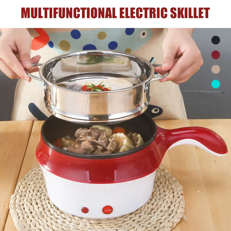 

2019 Drop Shpping Non-Stick Pan Multi-Function Electric Cooker Student Dormitory Mini Pot Bright Colors Simple and Stylish