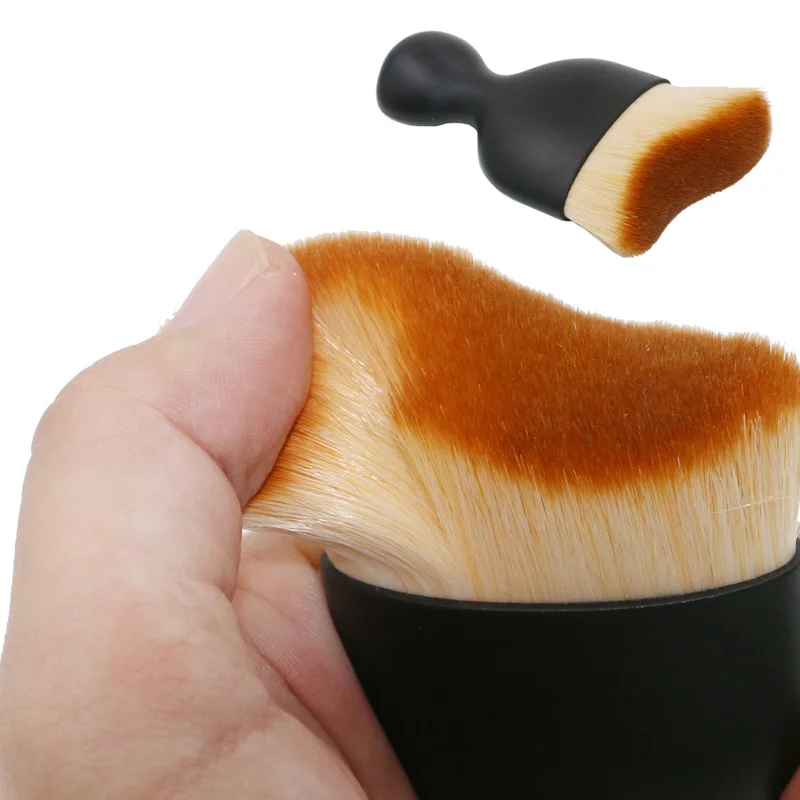 

Shape Makeup Brush Wave Arc Curved Hair Shape Wine Glass Base Foundation Make Up Brush Pro Contour Kabuki Brush for Make