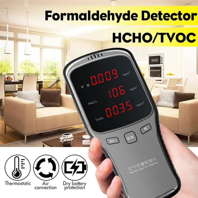 

2019 LED Display Formaldehyde Detector Practical PM2.5 for Gas Detection Drop Shipping