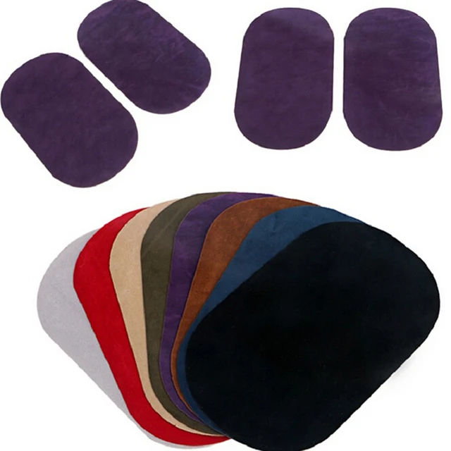 1Pair DIY Applique Suede Leather Patches Sewing Applique Iron on Elbow Knee Repair Decor Patches