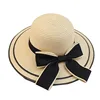 Sun Hat Big Black Bow Summer Hats For Women Foldable Straw Beach Panama Hat Visor Wide Brim Femme Female 2022 New ► Photo 2/6