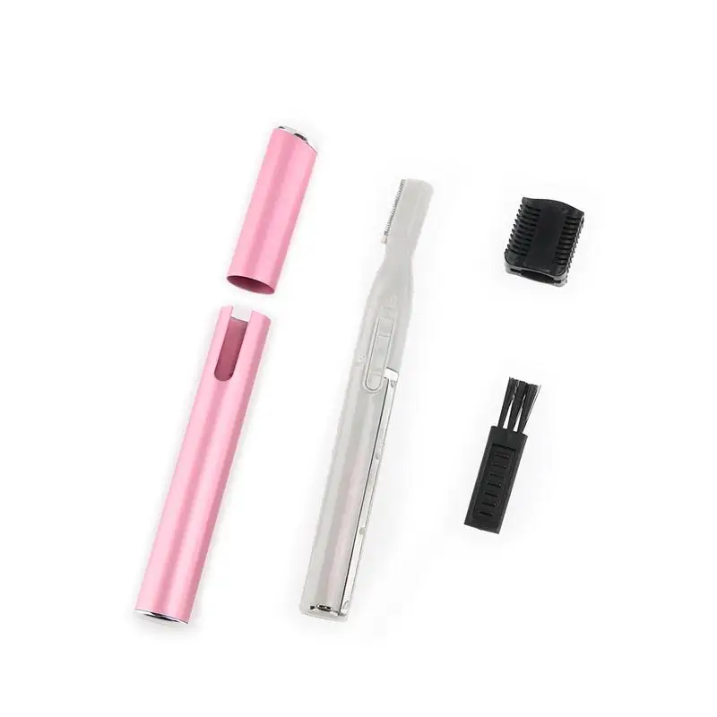 

Women Electric Facial Hair Eyebrow Trimmer Razor Blade (Pink)