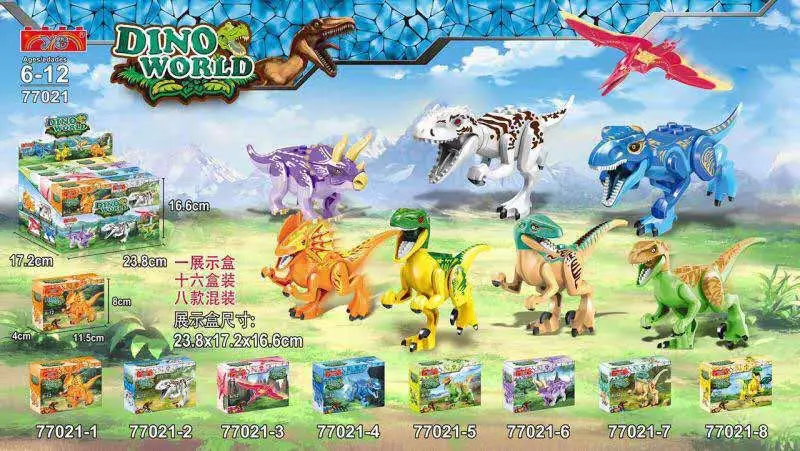 YE 77021 Building Blocks Super Heroes Avengers Dino World Dinosaur Model Bricks Assemble font b Toys