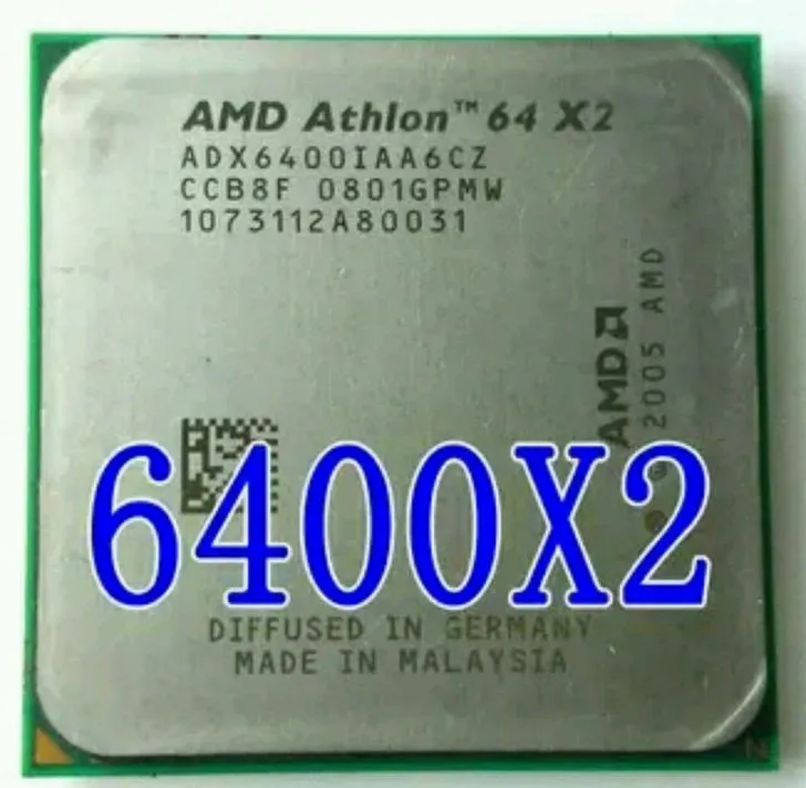 AMD X2 6400+ Процессор Athlon Socket AM2 3,2 GHz настольный процессор ADX6400IAA6CZ 940pin разбитые части(Рабочая