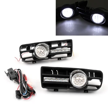 

Areyourshop 1Pair Fog Light 5 LED Front Bumper Grille DRL Lamp For Golf MK4 TDI 1999 2000 2001 2002 2003 2004 Car Auto Parts