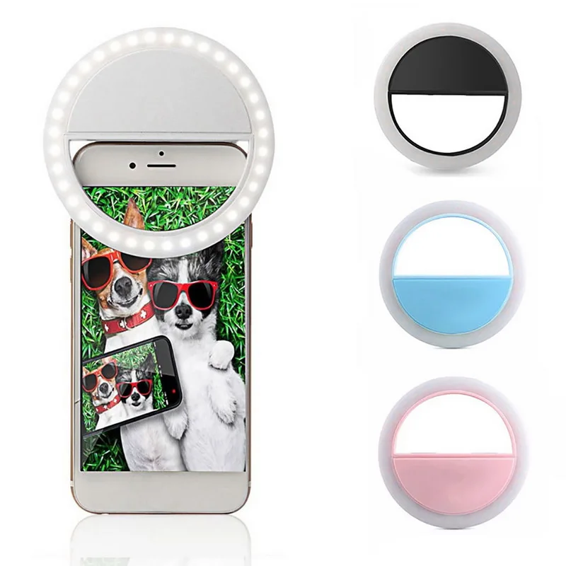 Портативная фотография с регулируемой яркостью светодиодный Selfie кольцо свет клип на мобильный телефон селфи кольцо свет увеличивающий заполняющий свет