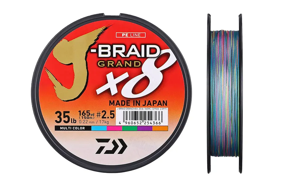 Origina Daiwa 8 нитей литья круглая плетеная линия J-BRAID Grand X8 135 м желтая ловля карпа PE рыболовная леска