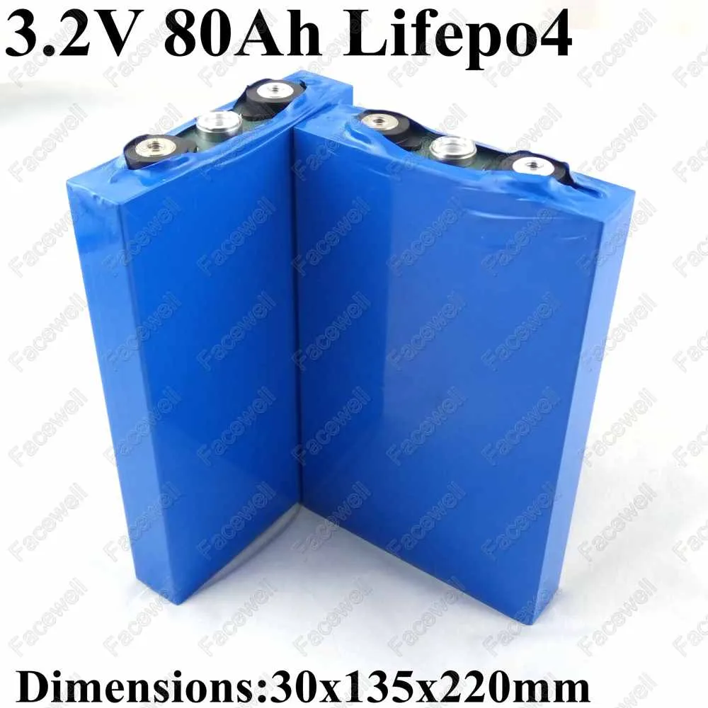 

8pcs 3.2v 80Ah lifepo4 battery lifepo4 3.2V lithium cells for diy 24v 12v wheelchair solar power backup scooter base station EV