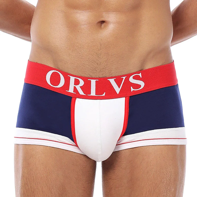 ORLVS мягкое Мужское нижнее белье cueca masculina сексуальное хлопковое боксеры четыре