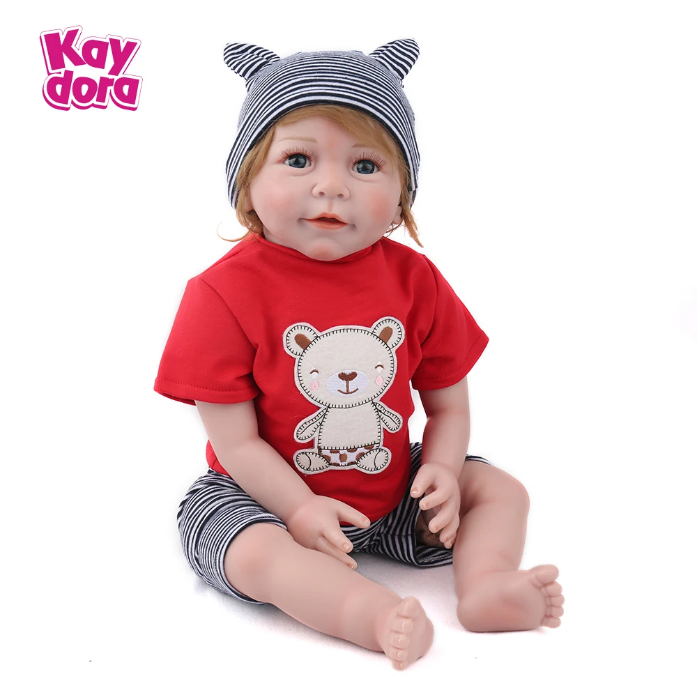

KAYDORA 22Inch 55cm Silicone Reborn Baby Dolls Artist Handmade Lifelike Realistic Bebe Reborn Bonecas Girl Dolls Children's Gift