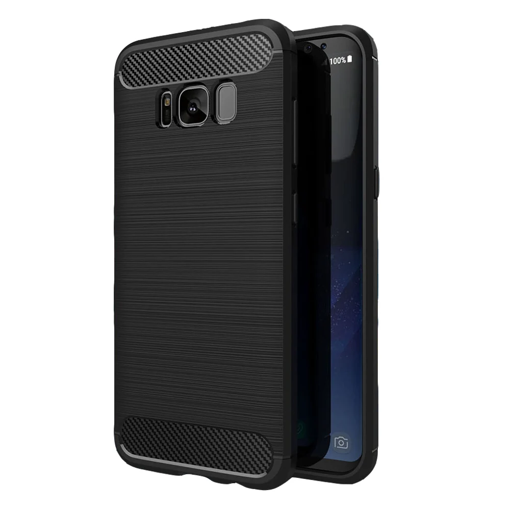 Для Samsung S8 плюс Матовый ТПУ силиконовый чехол для Galaxy G950 S8Plus G955 Крышка углеродного