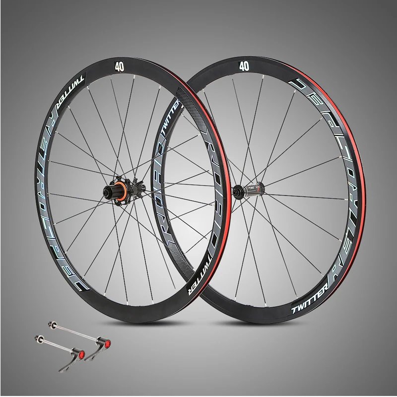 Bicycle Wheels Aluminum Alloy 40 knife circle four Palin carbon fiber drum reflective 700C Alloy