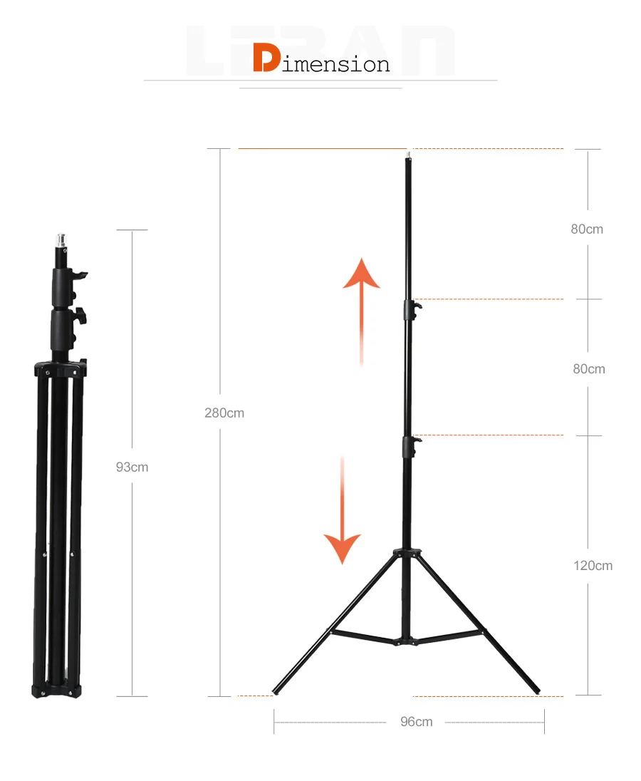 Godox, 280 см, 2,8 м, 9 футов, Профессиональный сверхмощный светильник, подставка для Френеля, вольфрамовый светильник, ТВ-станция, студийный фото-студийный штатив