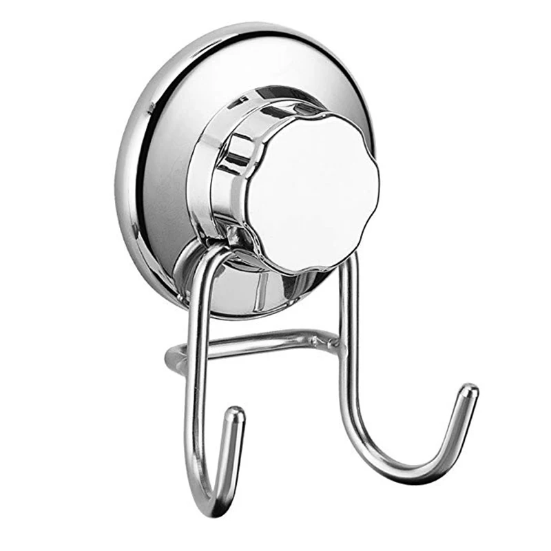 

1PCS Suction Cup hooks for Bathroom Shower Kitchen Storage Organizer,Hanger for Bath robe, Towel, Coat, Loofah Stainless Steel