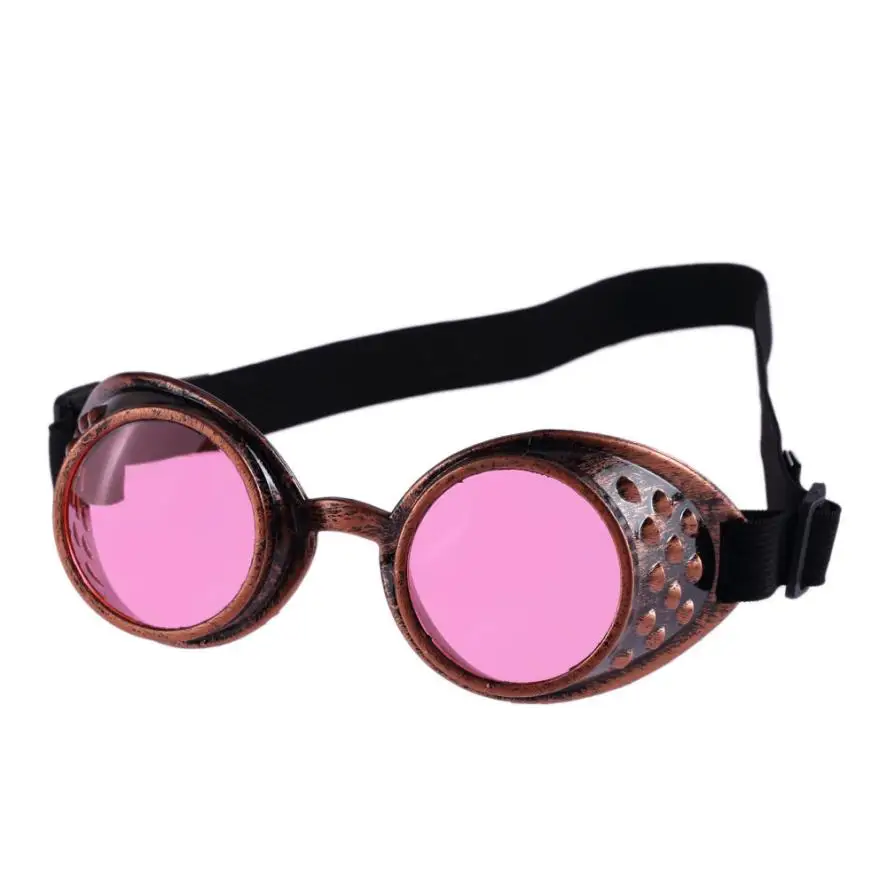 Модные мужские и женские модные SteampunkVintage стильные стимпанк очки сварочные панк очки косплей для водителя# LD - Название цвета: Серебристый