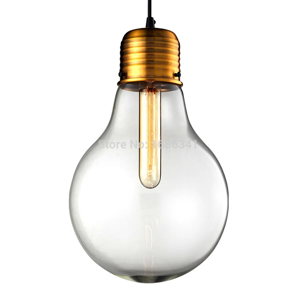 vintage Edison Tungsten filament big bulb room lighting lustre pendant