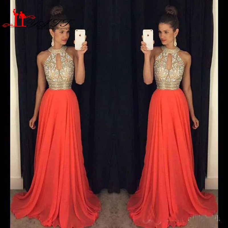 Prom Dresses 2016 High Neck Evening Formal Party Prom Dresses 2016 High Neck Evening Formal Party Long Wear Wedding Gowns Y A Line In From Weddings