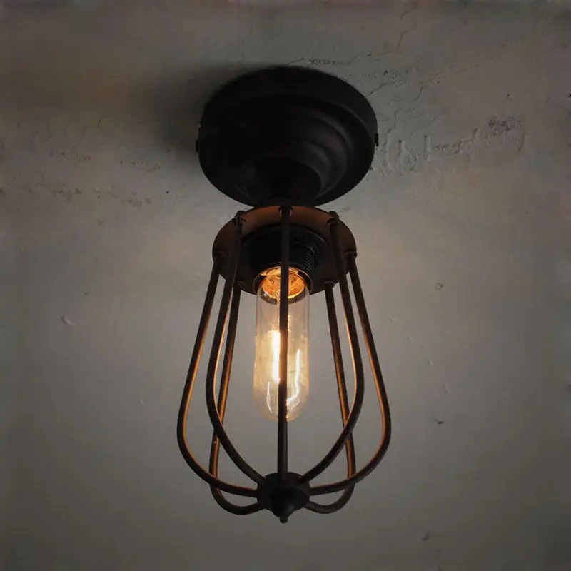 

Simple Retro Ceiling Lights American Country Style Loft Attic Corridor Lamp Kitchen Balcony Lighting Iron Spray Painting Process