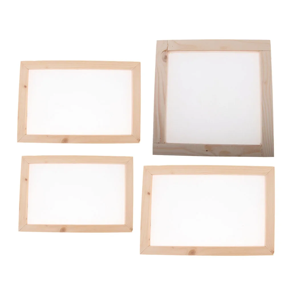 Fityle Ancient Paper Making Method Wooden Paper Making Crafting Papermaking Mould Frame Screen for DIY Handcrafts Supplies 20x20cm 