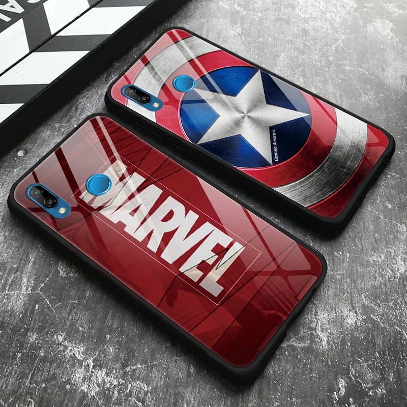 Чехол из закаленного стекла Venom iron man Marvel для huawei P20 Lite P Smart P9 P10 Plus Pro mate 20 Pro 10 Lite TPU Y9 чехол