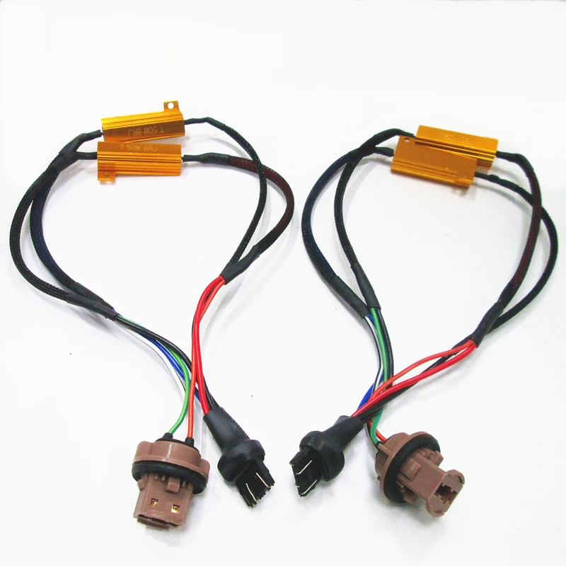 2 шт. T20 W21W 7440 7443 декодер светодиодный резистор 50 Вт 8Ohm Canbus Бесплатная ошибка