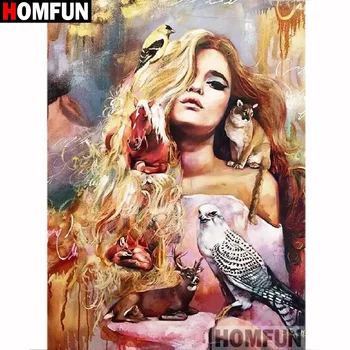 

HOMFUN Full Square/Round Drill 5D DIY Diamond Painting "Beauty deer horse" 3D Diamond Embroidery Cross Stitch Home Decor A19477