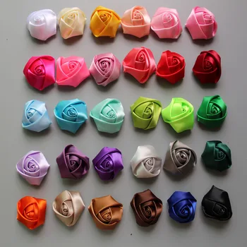 

1000pcs Fabric Rose Bud Flower kids Girls Head Flowers For Hair band Multi-function Apparel Accessories Free DHL Shipping
